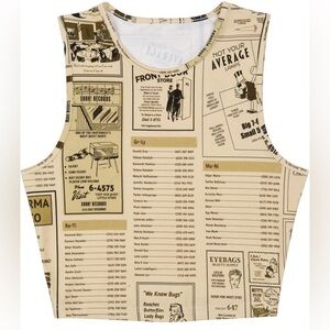 Fashion Brand Company yellow pages tank top size small